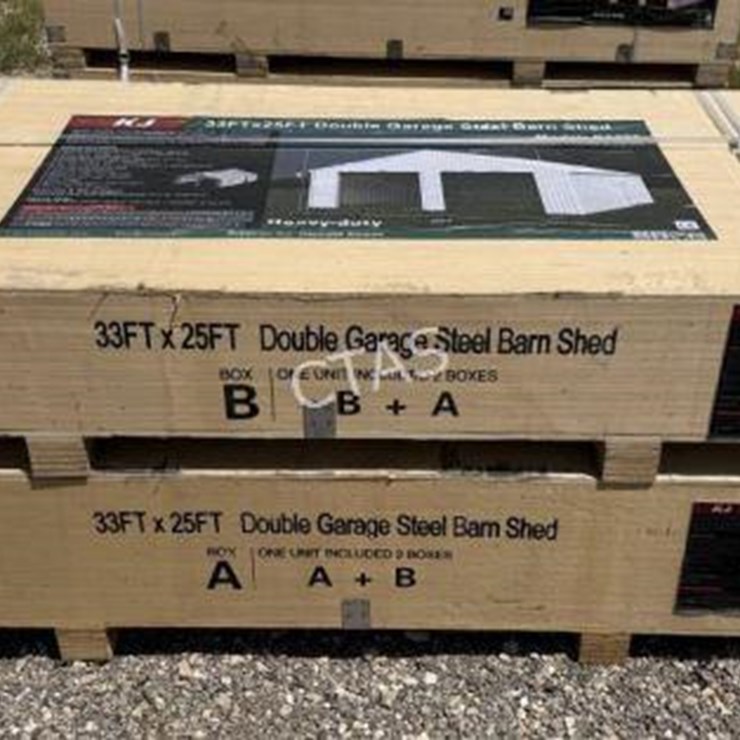 #227 • Double Garage Steel Barn - 33 FT x 25 FT