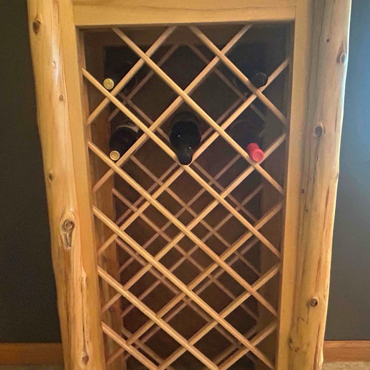 Log Wine Rack