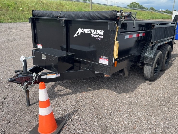 #3002-•-2023-homesteader-7'-x-12'-bumper-pull-dump-trailer-image-1