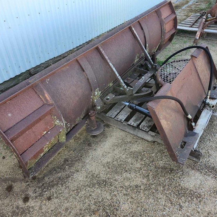 8ft snow blade skid loader mount, hydraulic angle
