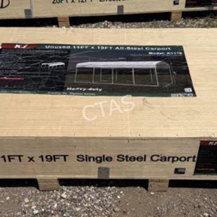 #214 • Steel Carport 11ft W x 20ft L x 9ft H