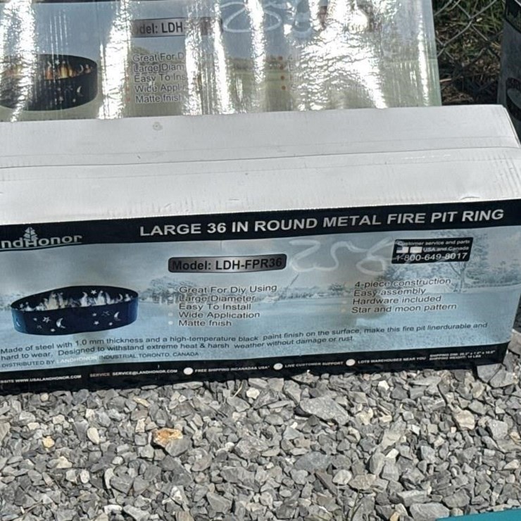 36 inch round metal fire pit
