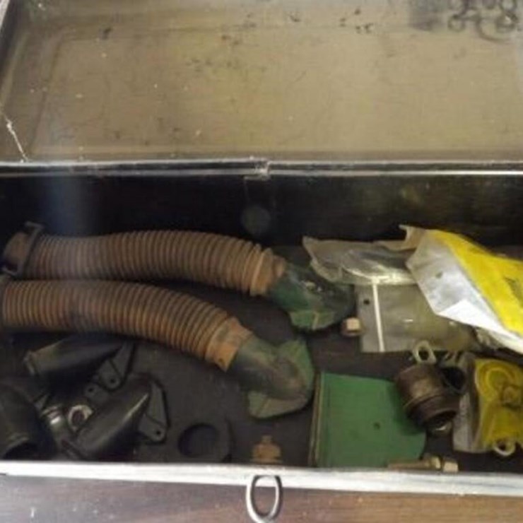 Metal Black Tool Box - 22 x 9 x 7