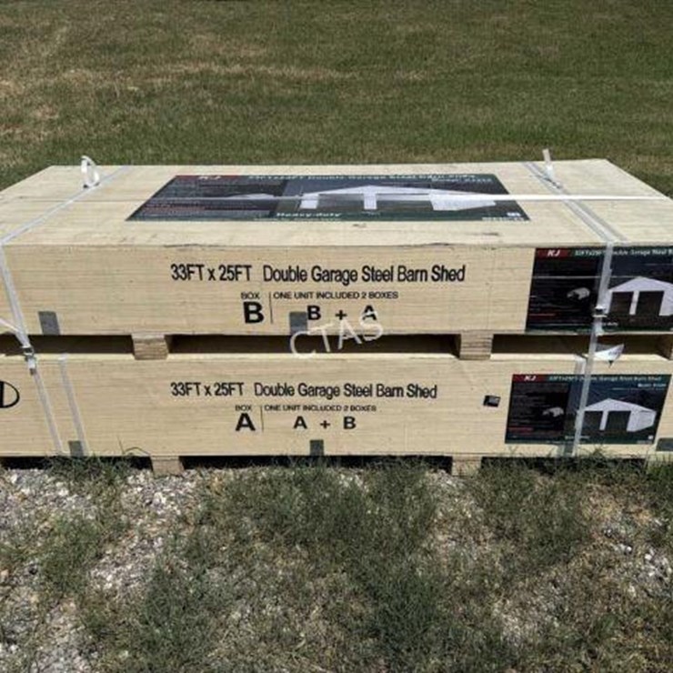 #224 • Double Garage Steel Barn - 33 FT x 25 FT
