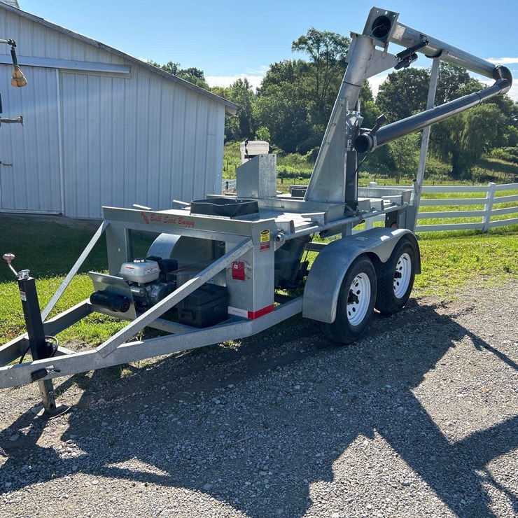 ADS bulk seed buggy, 2 pod, tandem axle, 15 inch tires, folding seed auger