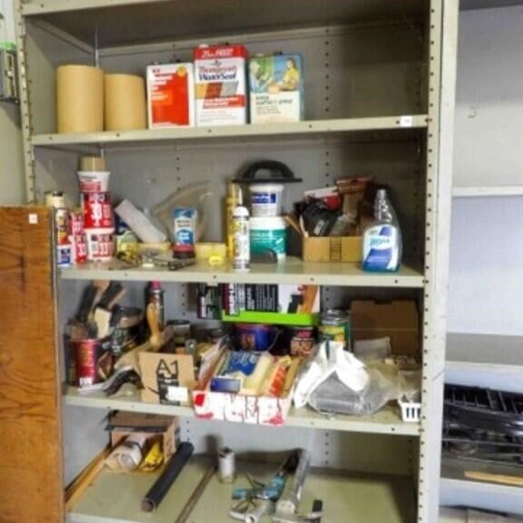 Metal Shelf AND Contents