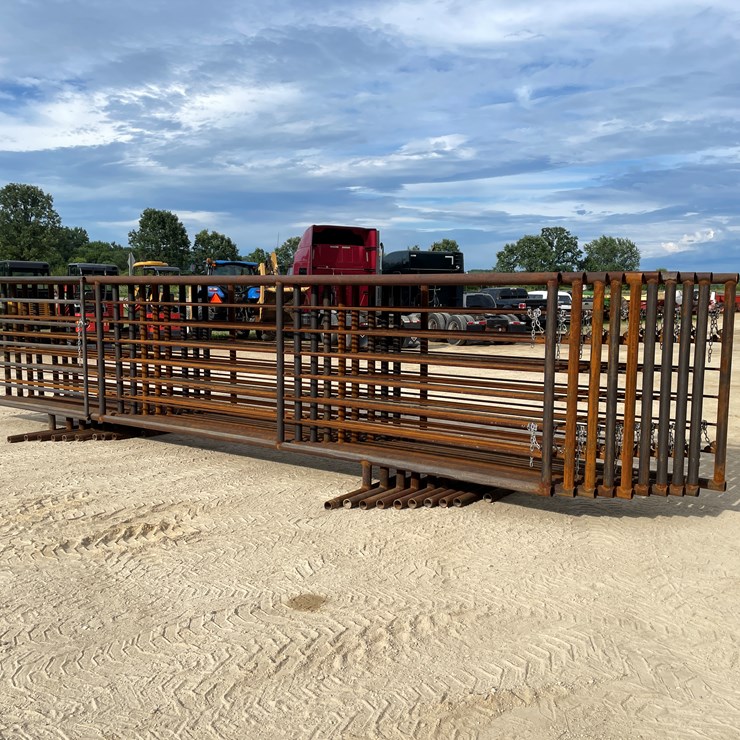 #2208 • (9) A&K Best Freestanding Cattle Panels and (1) with Swing gate