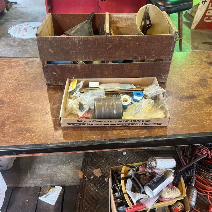 Funnels, Hardware, and Box of Misc.