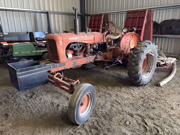1956-allis-chalmers-wd45-tractor,-wf,-13.6-28-rears, 6.00-16 fronts,-snap-coupler,-drawbar,-power-sl-image-1