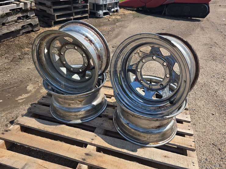 (4)-8-bolt-chrome-rims,-15”,-buying-all-for-one-money-image-1