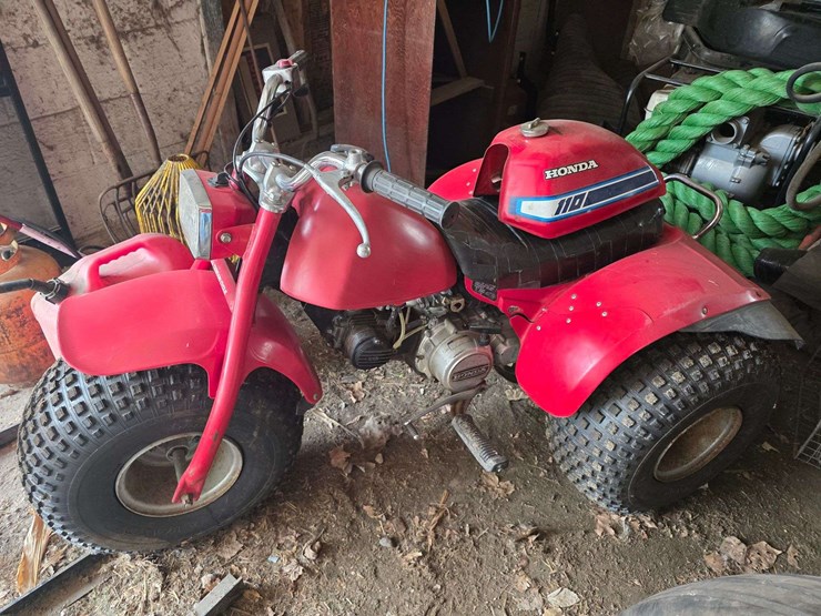 honda-110-3-wheeler,-engine-was-overhauled-spring-of-’25,-new-tires,-pull-start,-runs-and-drives-goo-image-2