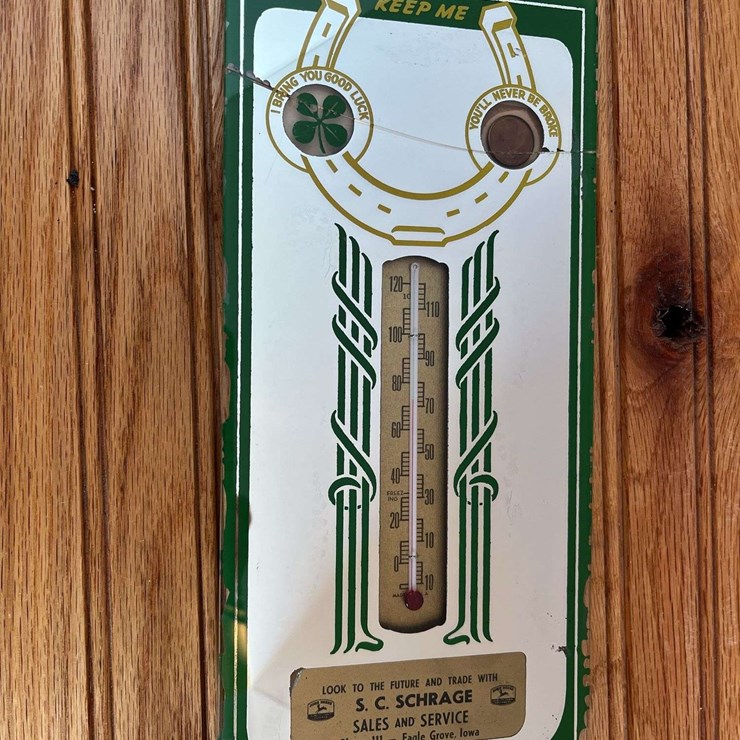 John Deere Mirror Thermometer