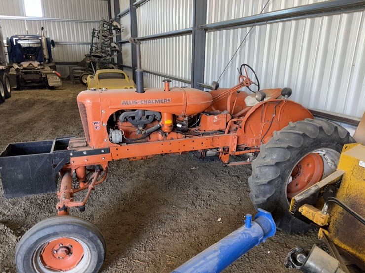 1950-allis-chalmers-wd-tractor,-wf,-13.6-28-rears, 6.00-16 fronts,-snap-coupler,-drawbar,-power-slid-image-4