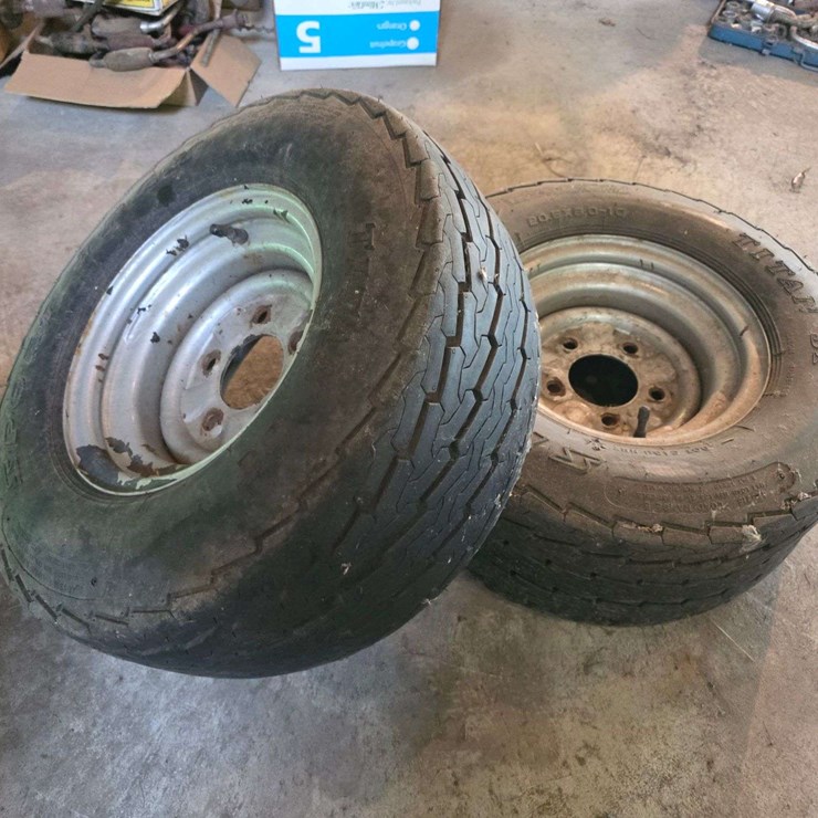 (2) 20.5x8.0-10 Titan Tires on 5 Bolt Rims, Buying Both for One Money