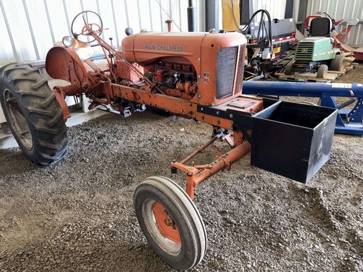 1950-allis-chalmers-wd-tractor,-wf,-13.6-28-rears, 6.00-16 fronts,-snap-coupler,-drawbar,-power-slid-image-2