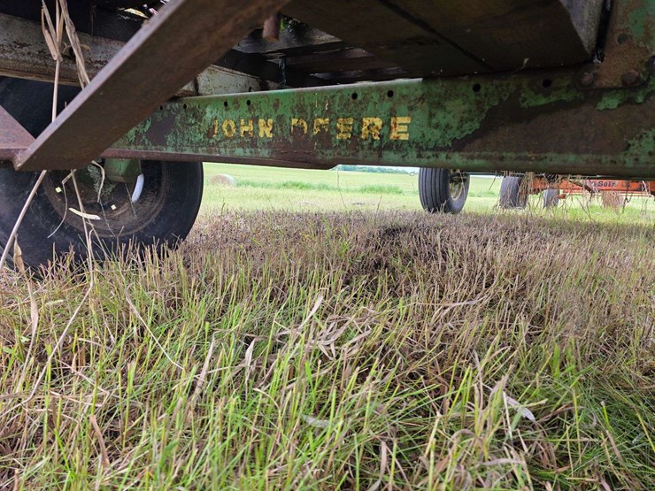 john-deere-running-gear-with-rack,-rack-will-need-work,-11l-15-tires-on-6-bolt-rims,-extendable-hitc-image-9