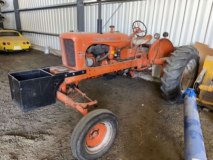 1950-allis-chalmers-wd-tractor,-wf,-13.6-28-rears, 6.00-16 fronts,-snap-coupler,-drawbar,-power-slid-image-1