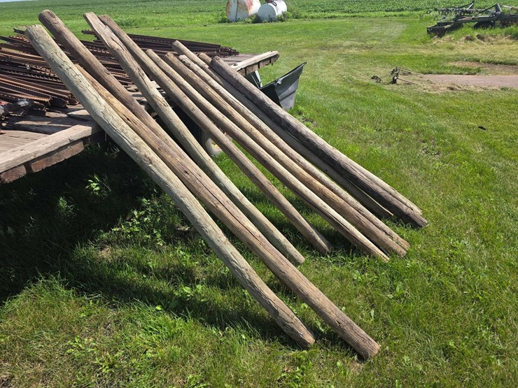 (11)-4”-wood-round-posts,-mostly-6’6”-long,-buying-all-for-one-money-image-2
