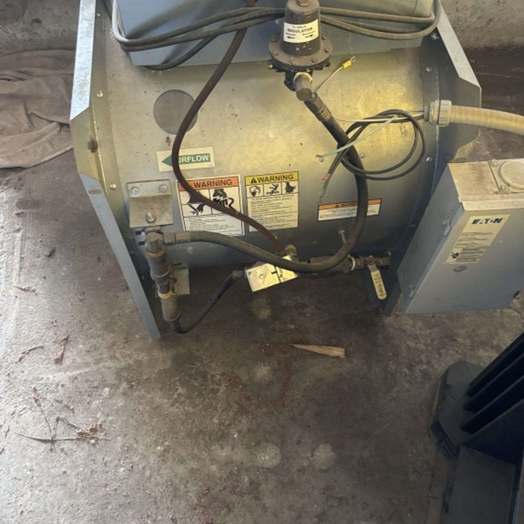 24” Sukup Liquid Propane Heater, Used for 6 Seasons Until Strom in ’22 Took the Bin Away