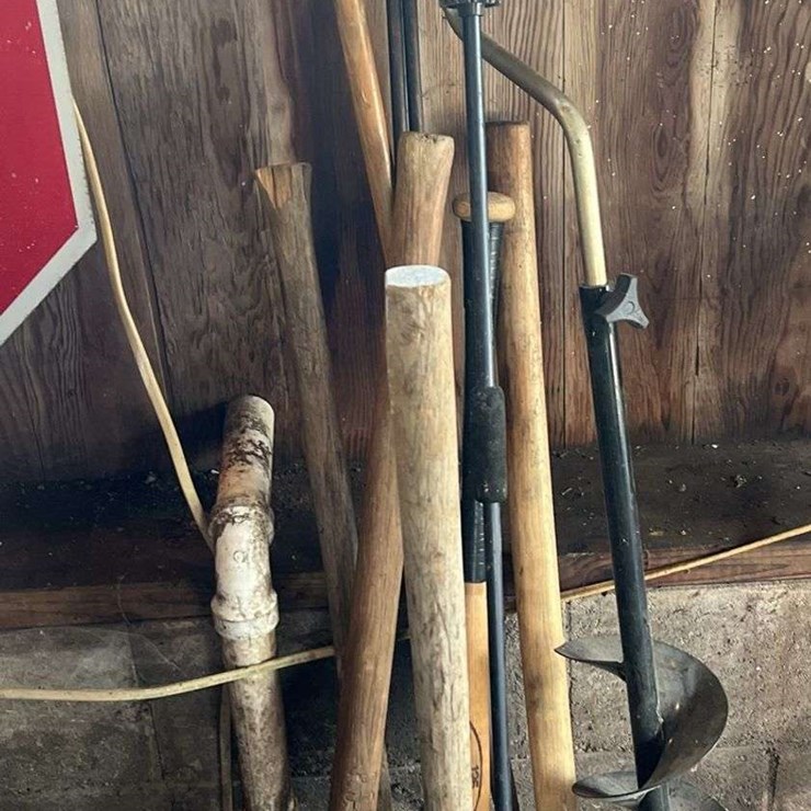 Pick Axe, Hand Auger, Sledge Hammer, and More