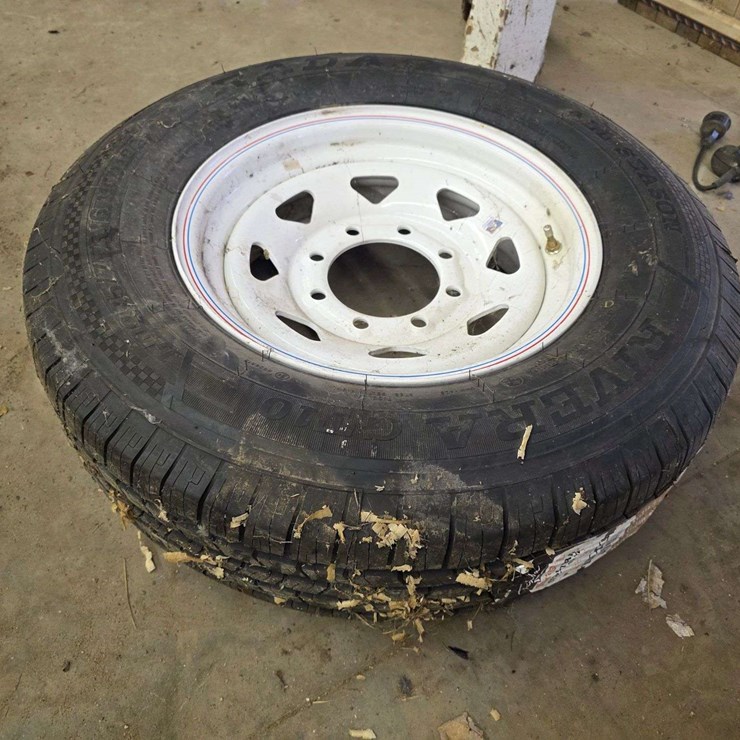 LT225/75R16 Tire on 7 Bolt Rim, NEW