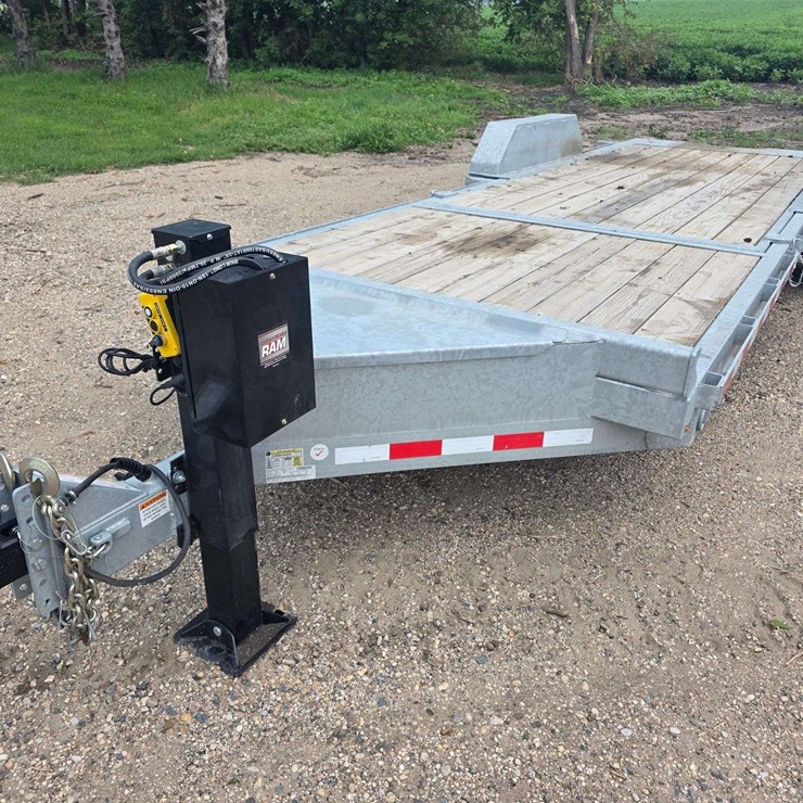 2023 Midsota Model: NTB22-BP-154 Galvanized Skid Loader Trailer, 22’ Long (16’ Tilting w/6’ Flat), (