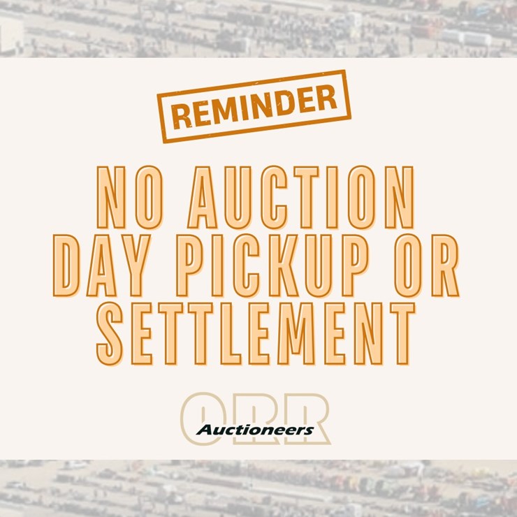 No Auction Day Pickup or Settlement