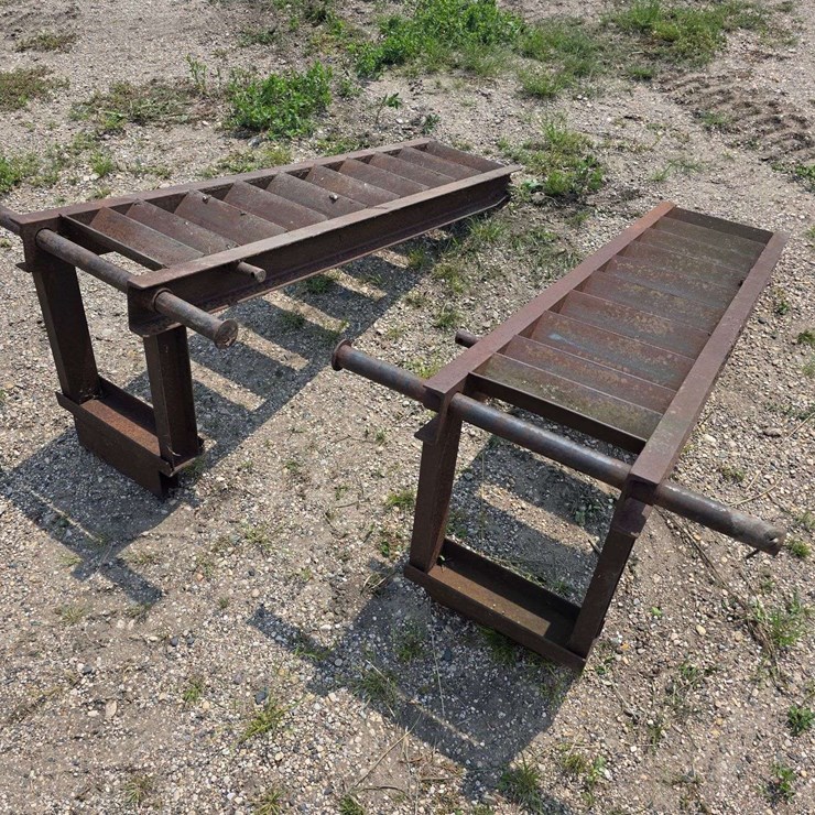 Heavy Duty Steel Ramps, 5’ x 14.5” with Spring Assis Pegs, 21” Tall to Center of Pin