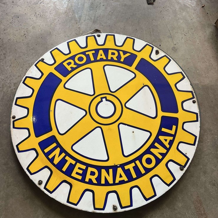 Rotary International Porcelain Sign