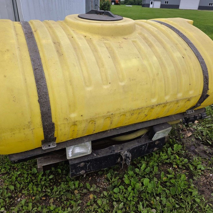 300 Gallon Poly Tank with Front Mount Saddle with Brackets, Came off IH 7130 Tractor
