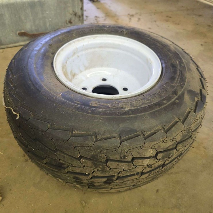 18.5x8.5-8 Tire on 5 Bolt Rim, NEW