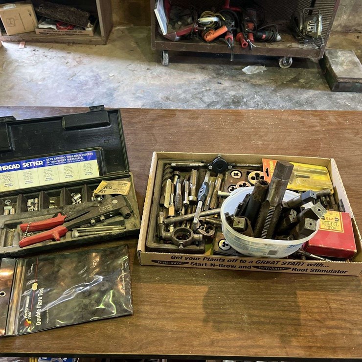 Assorted Tap & Die Tools and Threading Gun