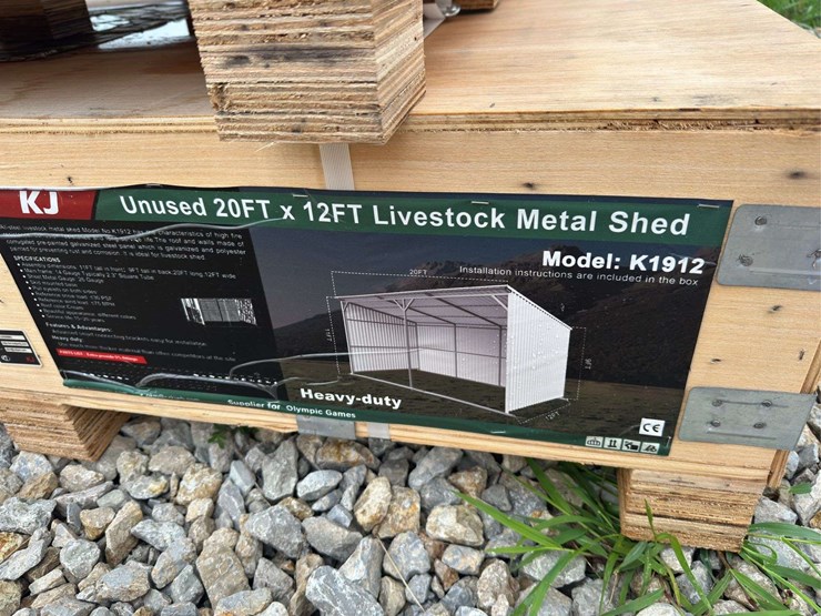 kj-unused-20-x-12ft-livestock-metal-shed-image-1