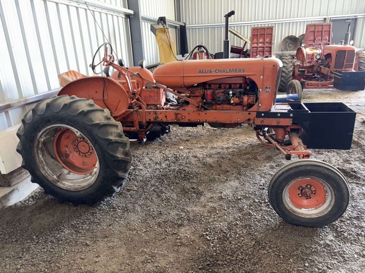 1950-allis-chalmers-wd-tractor,-wf,-13.6-28-rears, 6.00-16 fronts,-snap-coupler,-drawbar,-power-slid-image-3