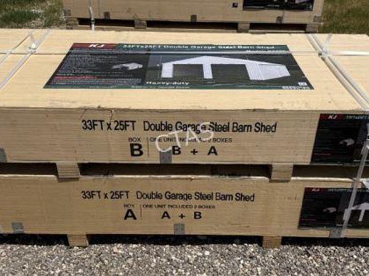 #227-•-double-garage-steel-barn---33-ft-x-25-ft-image-1