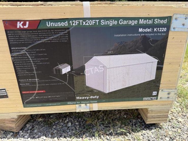 #218-•-single-garage-metal-shed---12-ft-x-20-ft-image-2