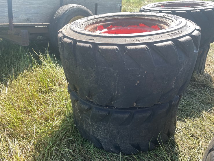 #3690-•-(2)-used-bobcat-tires-on-8-bolt-rims-image-1