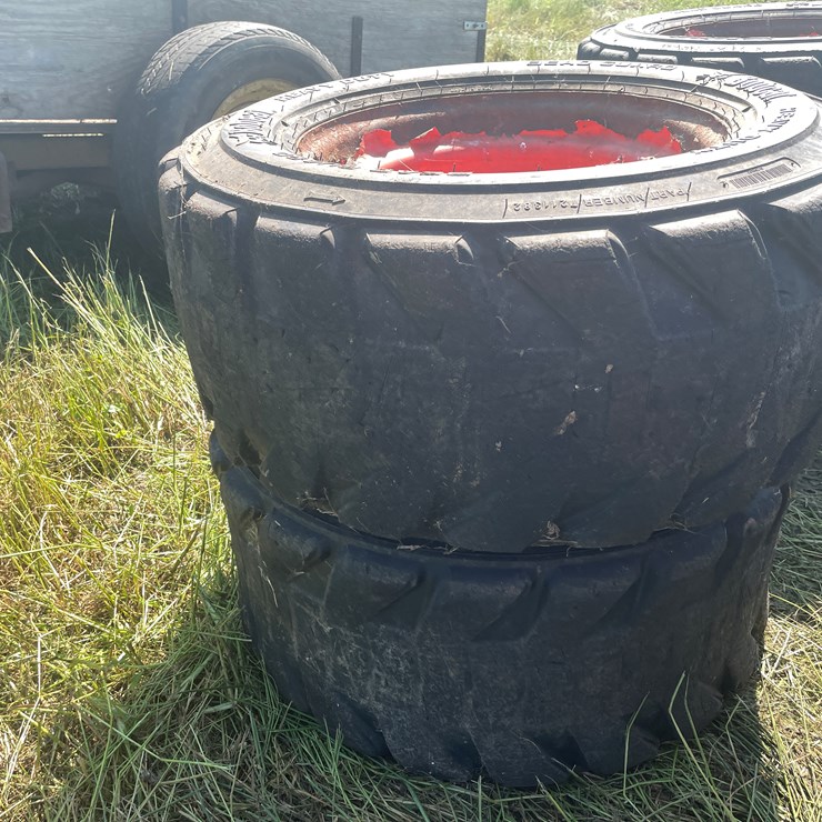 #3690 • (2) Used Bobcat Tires on 8-Bolt Rims