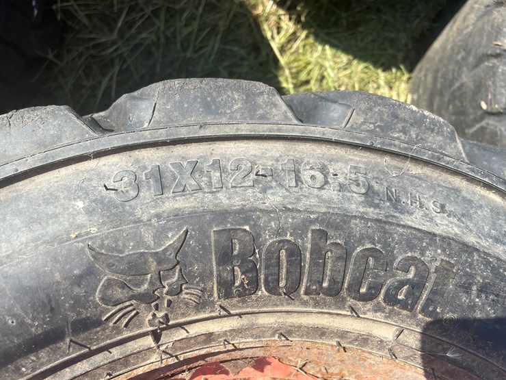 #3690-•-(2)-used-bobcat-tires-on-8-bolt-rims-image-3