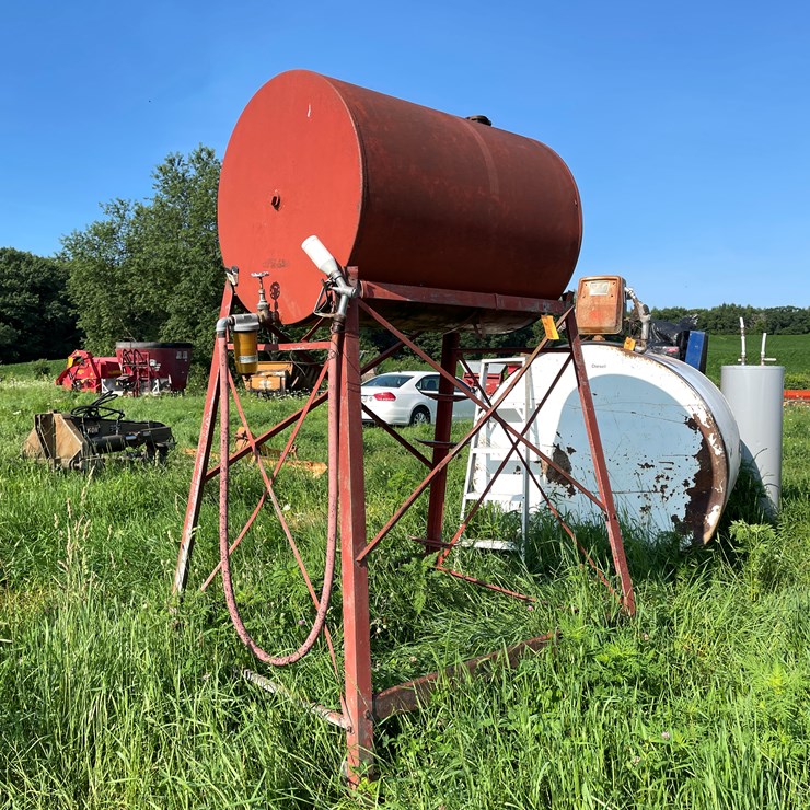 #3636 • 300 Gallon Gasoline Tank on Stand