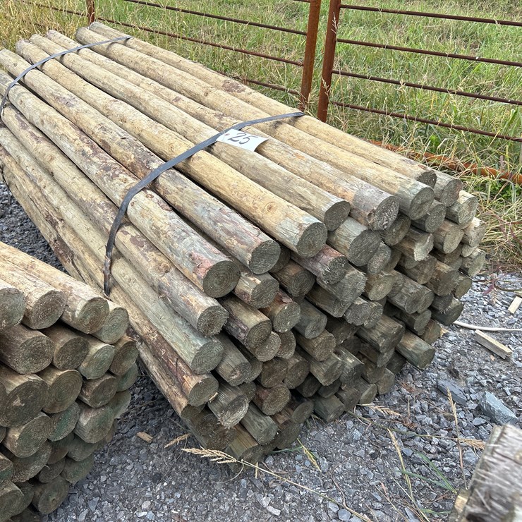 #25 • BUNDLE OF (100) 3”X7’ TREATED POSTS