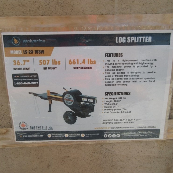 Wolverine Log Splitter