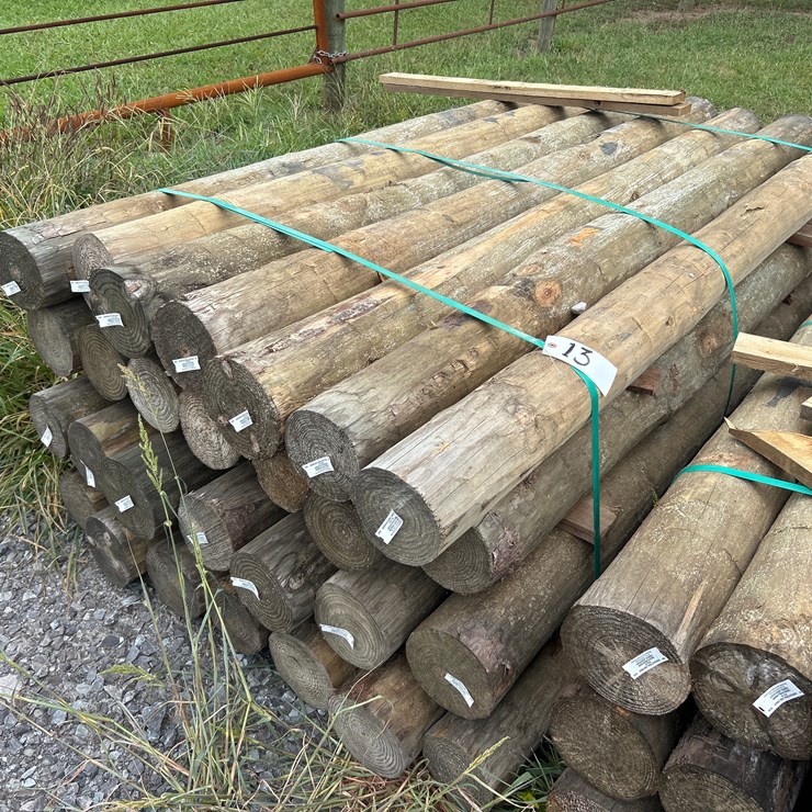 #13 • BUNDLE OF (28) 6”X7’ TREATED POSTS