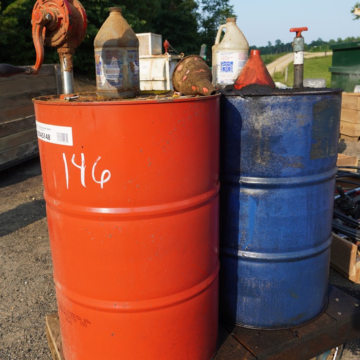 #146 • 2 Steel Oil Barrels
