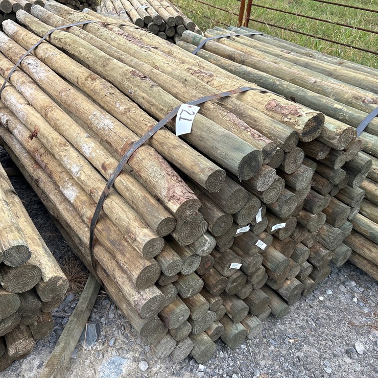#21 • BUNDLE OF (100) 3”X7’ TREATED POSTS