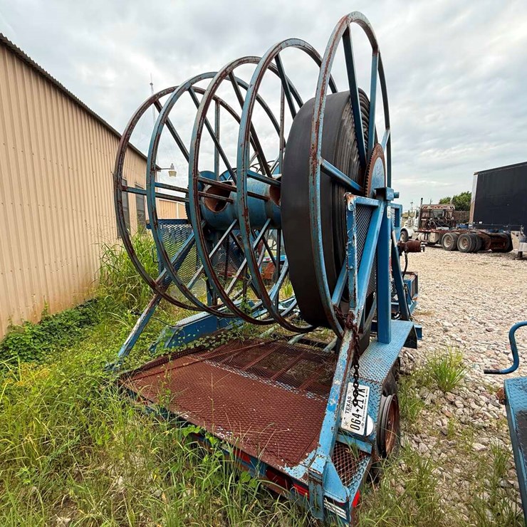 2014 LUTTRELL WELDING SERVICES 19’ X 96” T/A BUMPER PULL HYDRAULIC REEL TRAILER