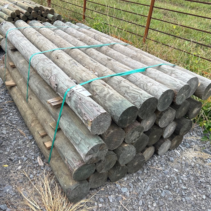 #19 • BUNDLE OF (28) 6”X7’ TREATED POSTS