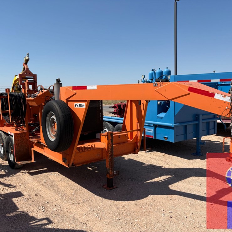 EVCO 85-TON POWER SWIVEL MOUNTED ON 15’ T/A GOOSENECK TRAILER