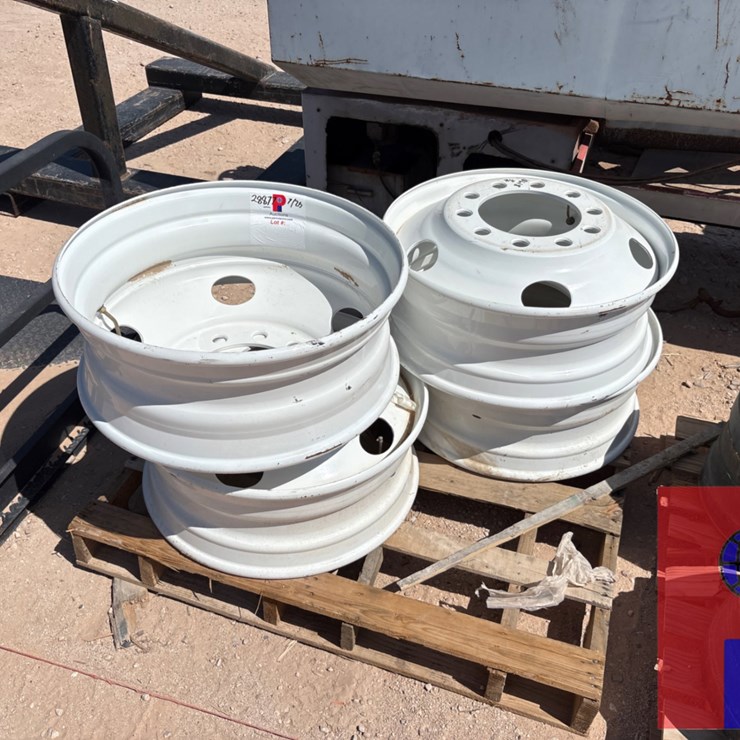 (4) 24.5X8.25 TRUCK WHEELS