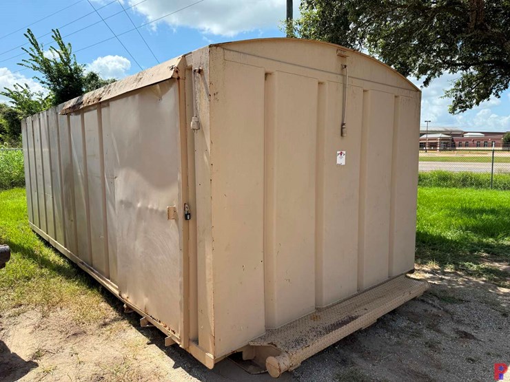 24’l-x-10.6’w-x-9’h-skidded-doghouse-w/-open-side-sliding-doors-image-1